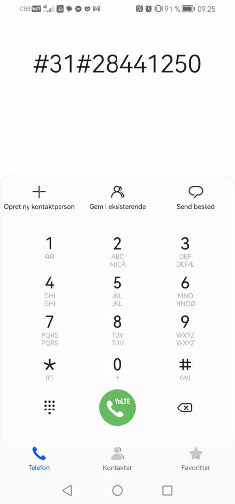 Sådan ringer du med hemmligt nummer eksempel